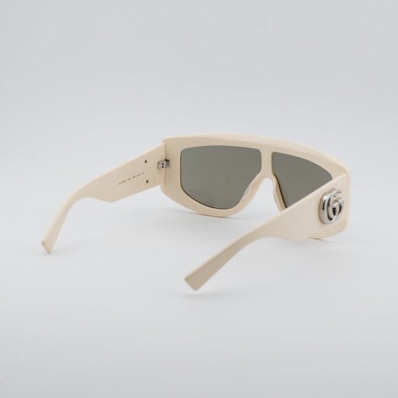Gucci GG1950S 004 Sunglasses Ivory Shield Frame, Brown Lenses main image 5